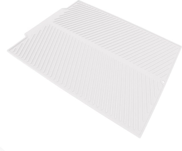 Hitzebeständige und rutschfeste Abtropfmatte aus Silikon von KaiSai in Weiß, B: 48,5 cm, T: 40,5 cm - Bild 1