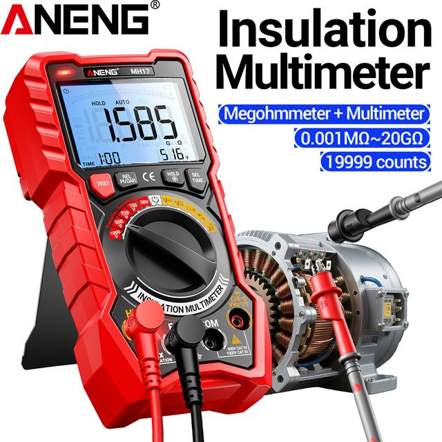 ANENG MH17 Digitales Multimeter und Megohmmeter zur Messung von AC/DC Spannung, Widerstand und Dioden mit 19999 Zählrate - Bild 1