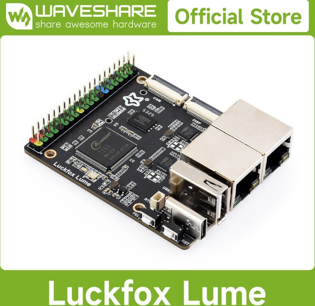 Waveshare Luckfox Lume Hochleistungs-Linux-Entwicklungsboard mit Allwinner T153 Multi-Core Heterogenem Prozessor in Schwarz - Bild 1