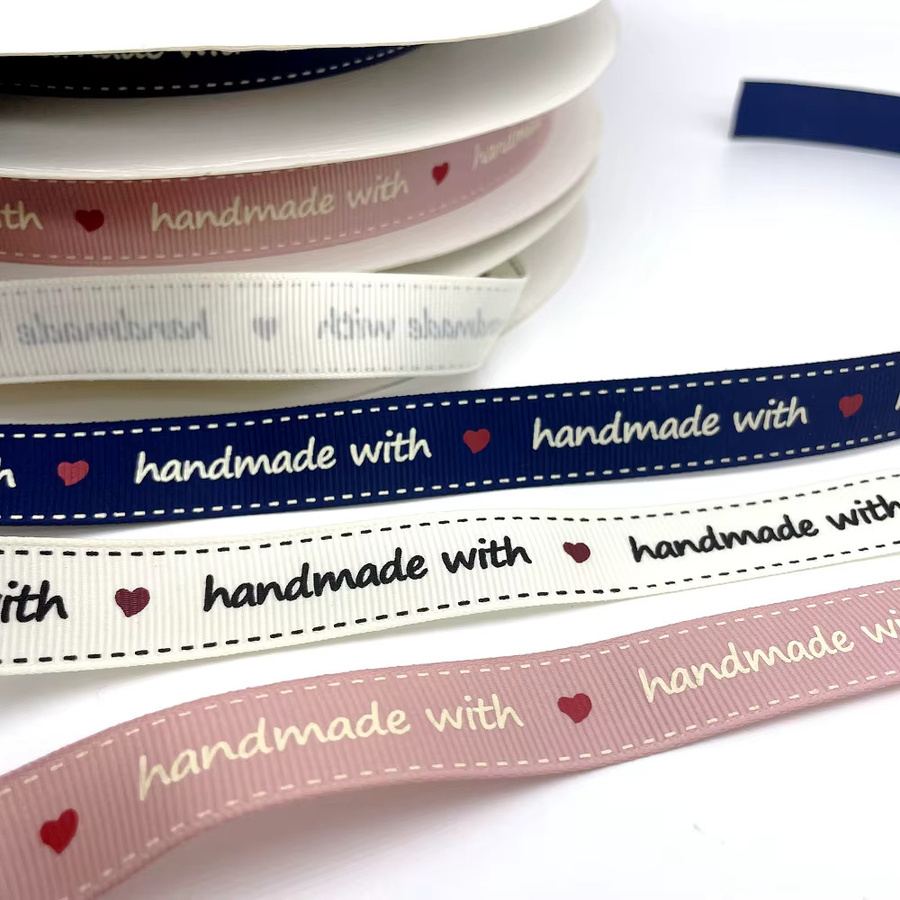 SUNEEYDAY Grosgrain Geschenkband für DIY und Blumensträuße, Breite: 1,5 cm, Länge: 5 m, beige und mehrfarbig - Bild 2