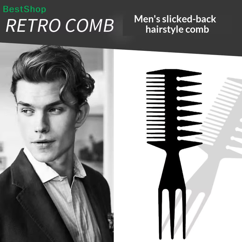 Retro Pomade-Kamm-Set für Herren, 4-in-1 Styling-Kämme - Bild 4