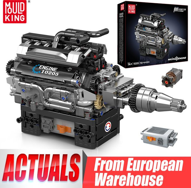 Mould King 10205 Der motorisierte RR Luxuswagen mit V12-Motor, Baustein-Set, ab 14 Jahren - Bild 1