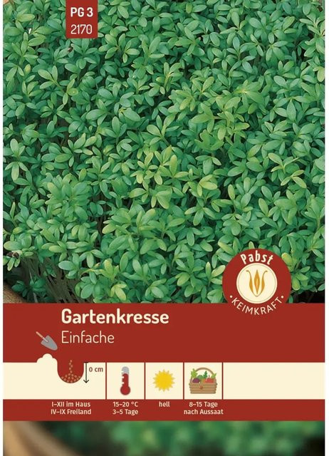 Pabst Keimkraft Gartenkresse Saatgut für Garten, Balkon oder Fensterbank - Bild 1