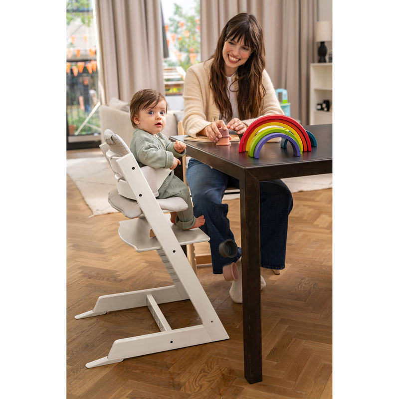Stokke Tripp Trapp Treppenhochstuhl Bundle aus Buchenholz in Schwarz inkl. Babyset und Sitzkissen - Bild 2