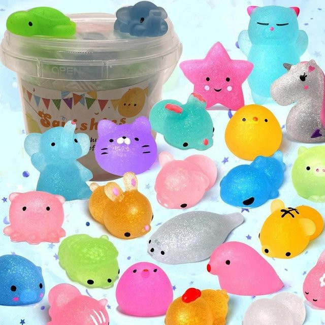 Mochi Tier Squishies, Mini Squishies, Glitzer, Zufällig - Bild 1