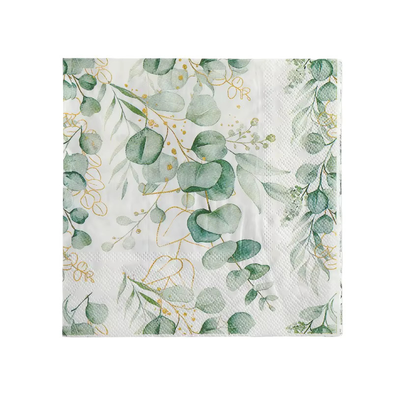 GUANYAO Eukalyptus-Servietten aus Papier, 2-lagig, Mehrfarbig, 20 Stück, B: 33 cm x H: 33 cm - Bild 2