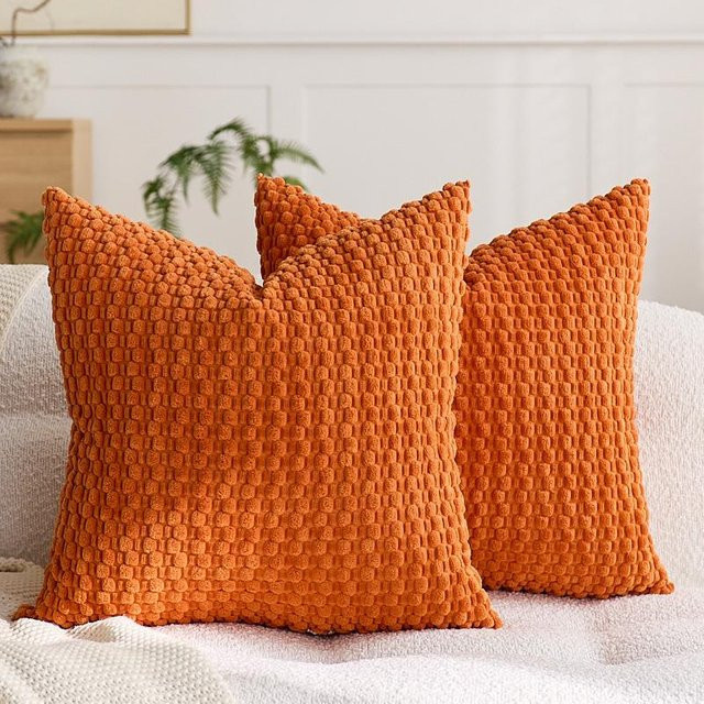JMG Clothing Cord Kissenbezug Orange, B/H: 45 x 45 cm - Bild 1