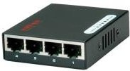 ROLINE Gigabit Ethernet Switch Pocket mit 4 Ports, Schwarz, USB-C Stromversorgung - Bild 1