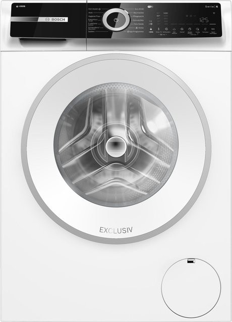 Bosch WGN244A91 Serie 6 Waschmaschine in Weiß mit 9 kg Kapazität, 1400 Umdrehungen Schleuderdrehzahl, Aquastop, Smart Home Integration und Dampfprogrammen - Bild 1