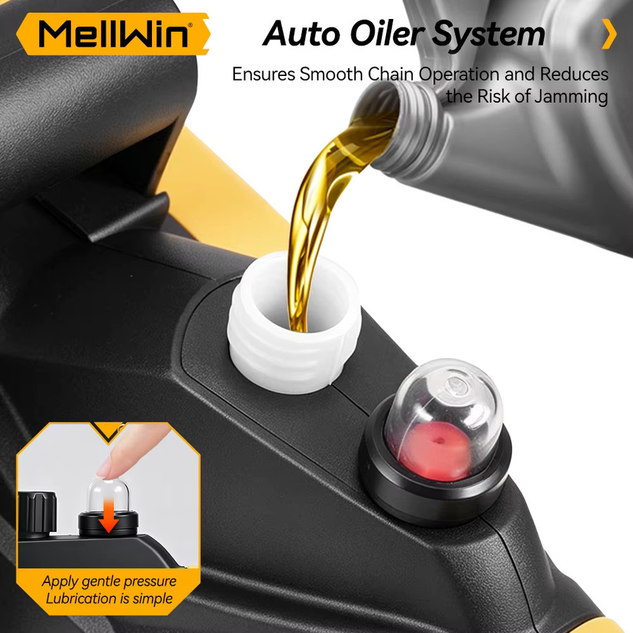 MELLWIN 12 Zoll Bürstenlose Elektrische Säge Kabellos für Makita 18V LXT Akku inklusive Werkzeugkasten und Schutzausrüstung - Bild 4