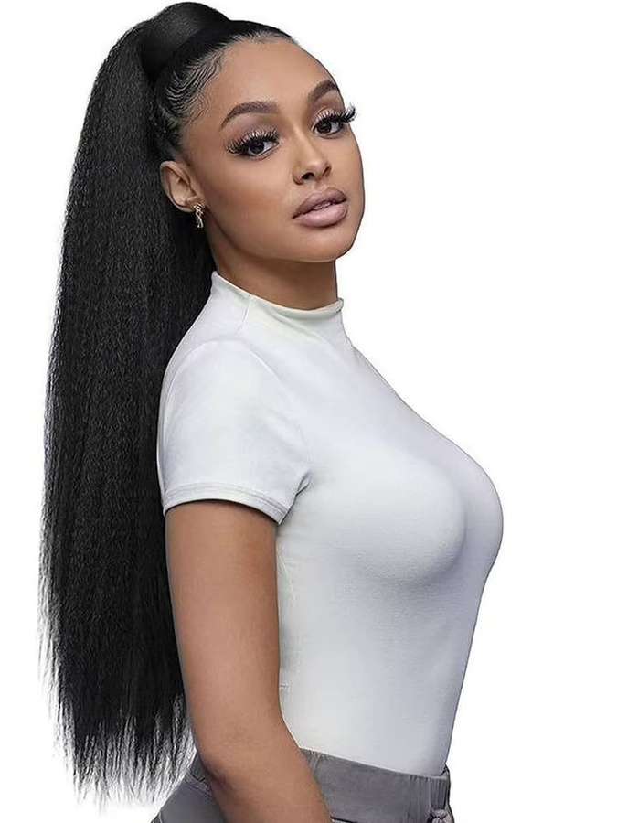 LORITA FEKIX Yaki Straight Pferdeschwanz, 24 Zoll, Schwarz, Damen - Bild 7