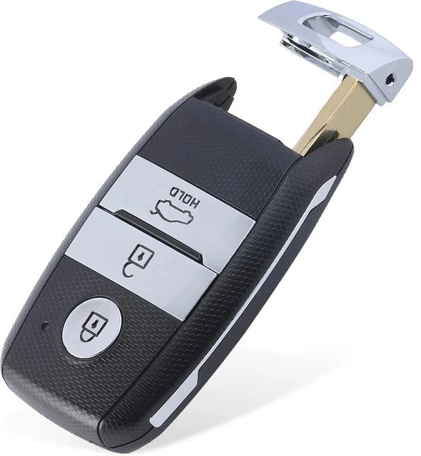 Keyecu Ersatz-Smart-Fernbedienungs-Autoschlüsselanhänger mit 3 Tasten, 433 MHz, 8 A-Chip für Kia Rio Stonic 2017 2018, Farbe: Schwarz, P/N: 95440-H8100 - Bild 1