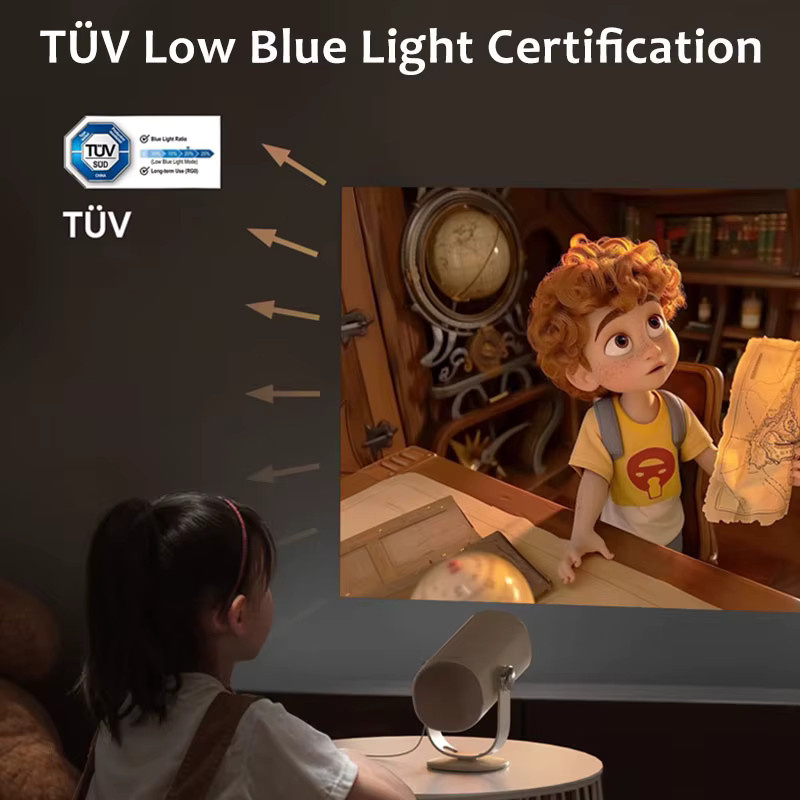 Lenovo Tragbarer 4K UHD Projektor mit Android 12 und WIFI 6 in Weiß - Bild 3