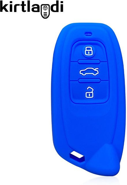 Silikon Schlüsselhülle für Lamborghini Aventador SVJ Huracan EVO RWD mit 3-Knopf Schlüsselanhänger in Blau - Bild 1