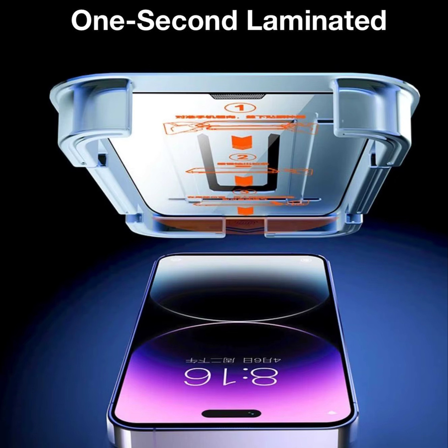 2 Stück Displayschutzfolie aus gehärtetem Glas von miaotiemo in Transparent für iPhone 16 15 14 13 12 11 Pro Max Plus XR XS X - Bild 3
