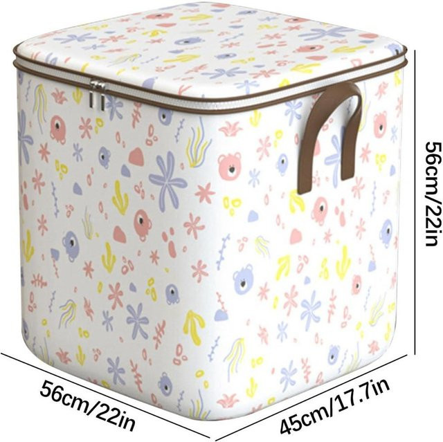 QDlihao Teddybär Aufbewahrungsbox aus Stoff in Weiß, 140l, faltbar - Bild 1