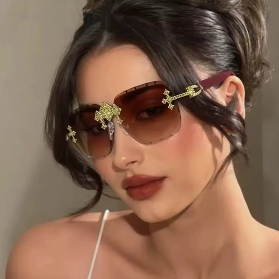 Auecmoi Sonnenbrille, randlos, quadratisch, Unisex - Bild 3
