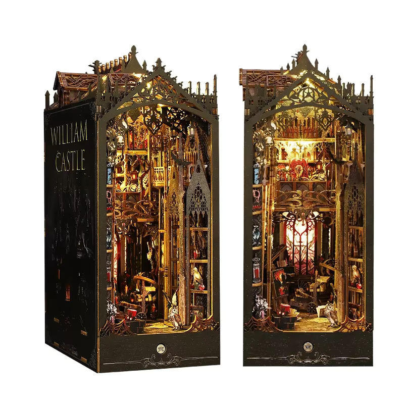 DIY Buch Nook Kit zuuton 3D Holz Puzzle Miniatur Puppenhaus Weihnachts Edition Multicolor - Bild 7