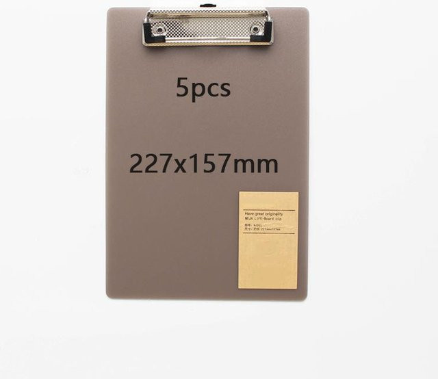 5er Set Klemmbretter aus PP für A4, A5 und A6 von Yiran Furniture zur Dokumentenaufbewahrung - Bild 1