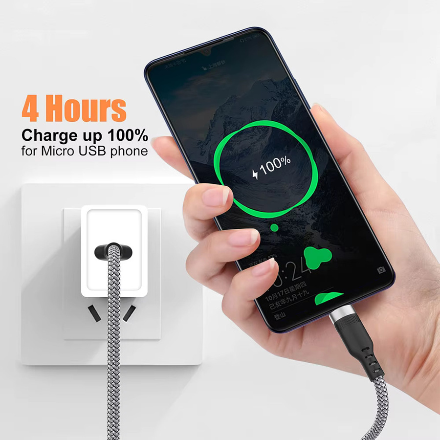 YUAIJA Micro USB Verlängerungskabel 3 m für Android Geräte wie Xiaomi Redmi und Samsung - Bild 4