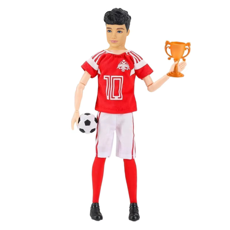 Barnewa Fußballspieler-Figur, Einzelfigur, 32cm, Rot - Bild 1