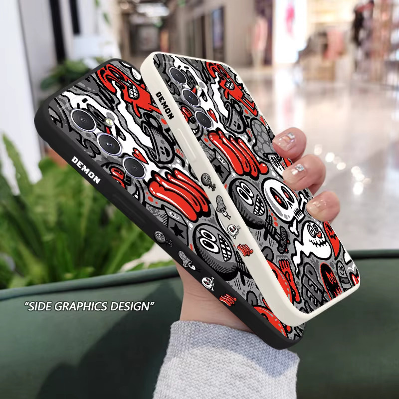 Ghost Skull Handyhülle für Samsung Galaxy A-Serie in Green Multicolour (kompatibel mit 4G und 5G Modellen) - Bild 4