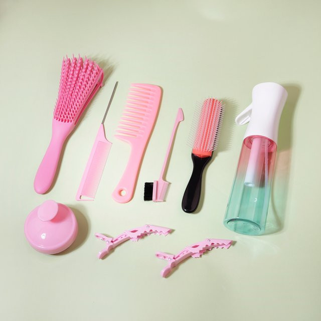 9-teiliges Styling- und Friseurwerkzeug-Set für Echthaarperücken - Bild 1