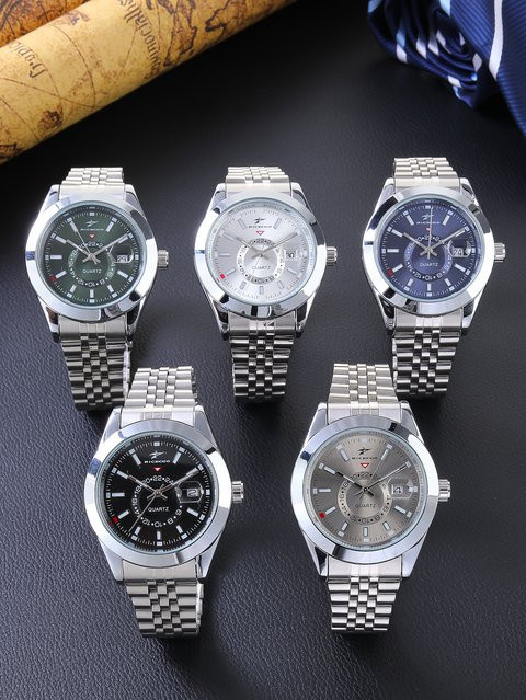 Ricecgo Armbanduhr, Quarz, Edelstahl, Silber, Herren - Bild 1