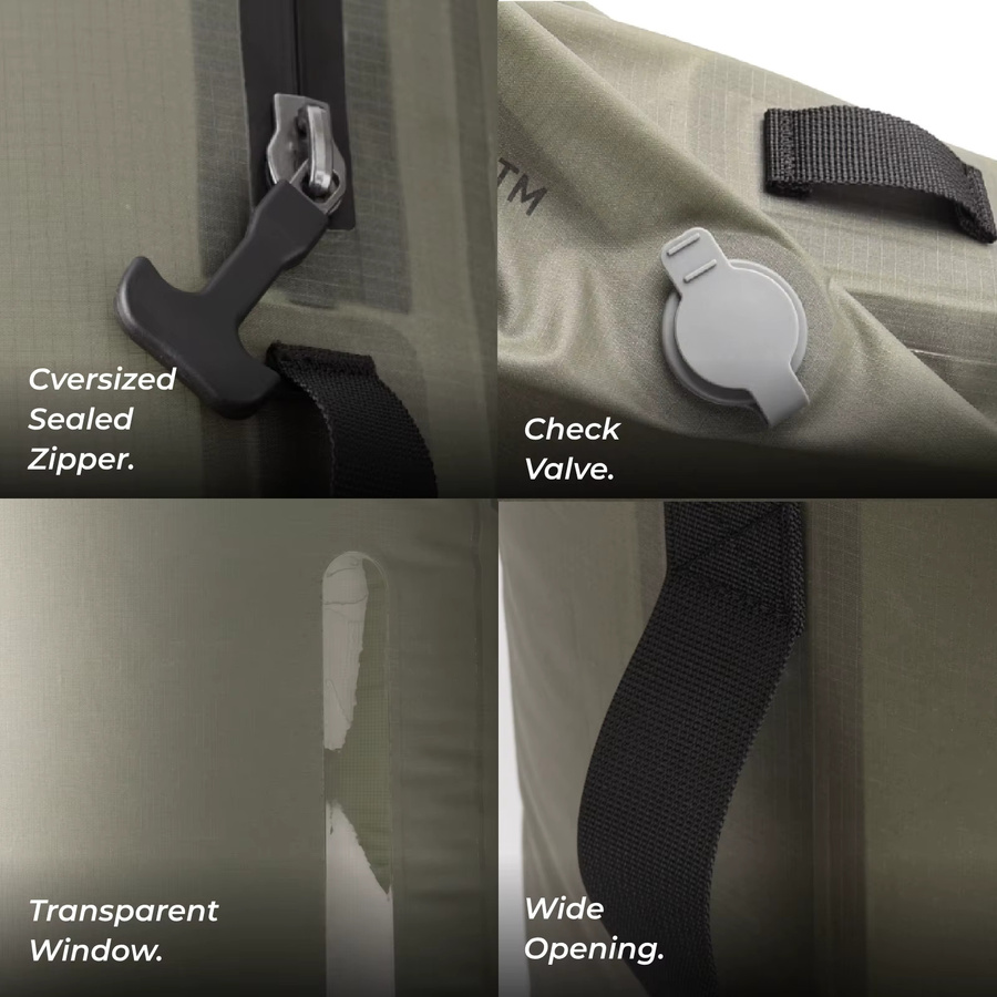 Flextailgear Flextail X Vollyc Ezypack Vakuum-Aufbewahrungstasche, wiederverwendbare Kompressionsbeutel für Kleidung und Reisegepäck, 18–55 l, Solid - Bild 5