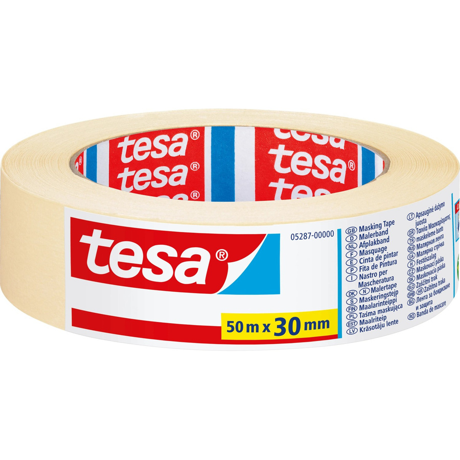 Tesa Malerband Economy Kreppband Beige, Breite: 30 mm, Länge: 50 m - Bild 2