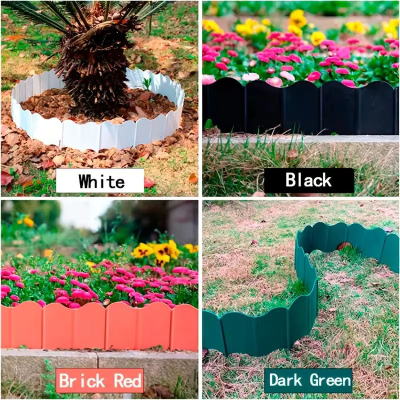 20 Stück Kunststoff Gartenzaun für Gemüsebeete und Rasen zur Beetbegrenzung - Bild 3