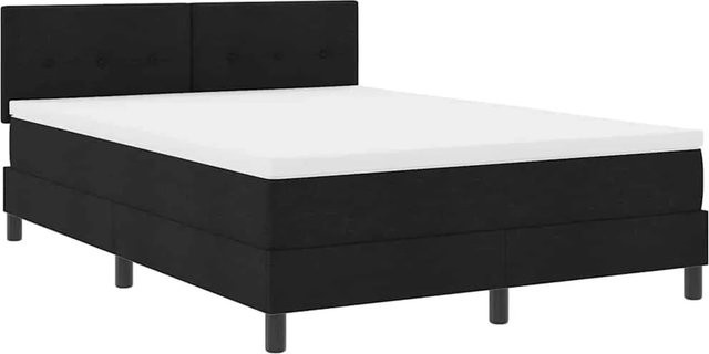 vidaXL Boxspringbett mit Matratze und Taschenfederkern in Schwarz, B/T/H: 160 x 200 x 203 cm - Bild 1