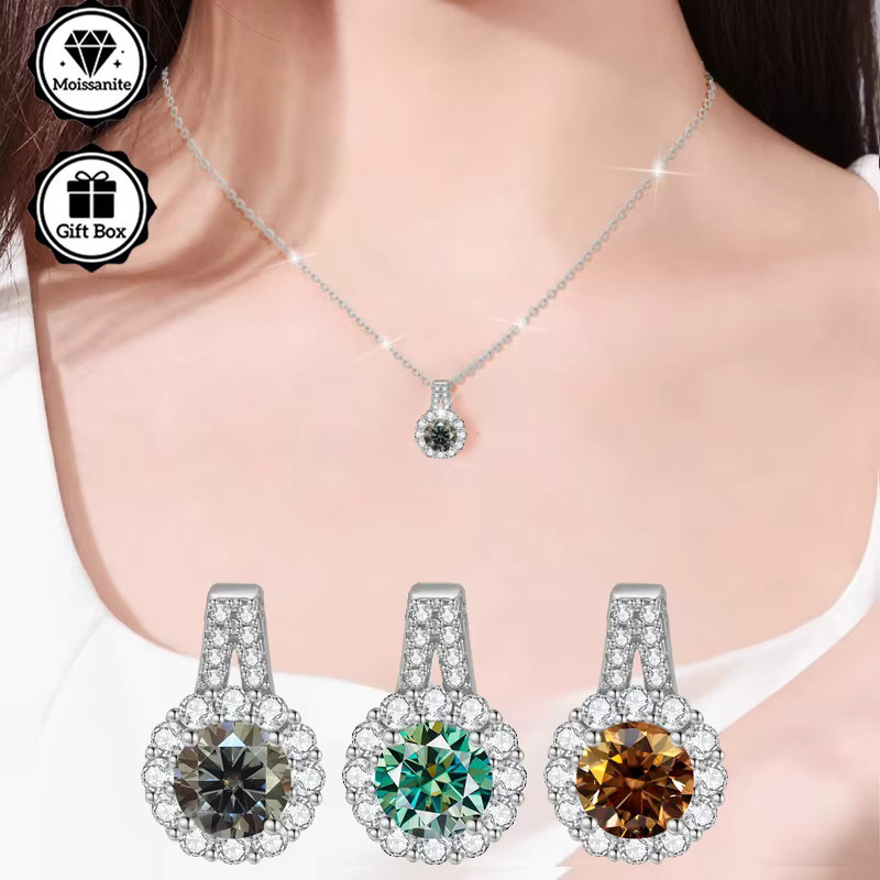 LAMVOICE Halskette, Moissanit, Edelstahl, Silber, Damen - Bild 2