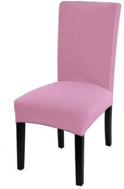 Einfarbiger Stuhlbezug aus elastischem Spandex für Esszimmer und Hochzeiten, Hellrosa - Bild 1