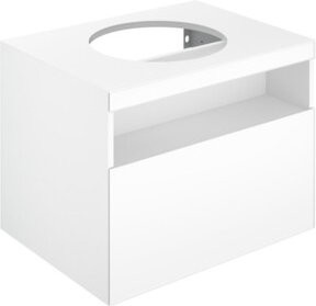 Keuco Waschtischunterschrank Stageline in Weiß mit Glasfront und LED-Beleuchtung, B/T/H: 65 x 55 x 49 cm - Bild 1