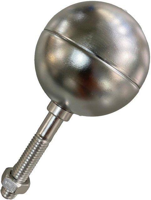 Treasure Home Aluminium Fahnenmast-Spitze Kugel Dekoration in Grau/Silber - Bild 1