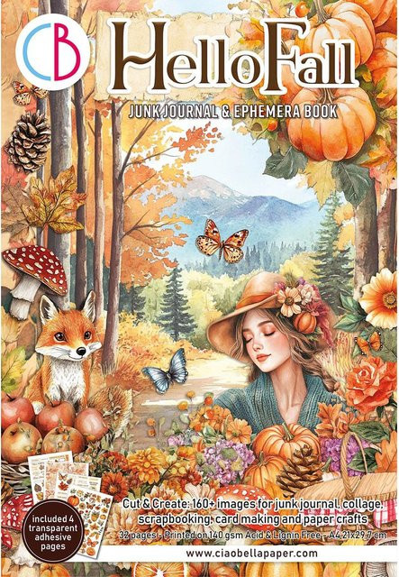 Ciao Bella Junk Journal & Ephemera Book Hello Fall in Multicolor - Bild 1