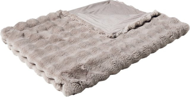 LIVARNO Premium Kuscheldecke aus Faux Fur in Braun und Weiß, B/T/H: 150 x 200 cm - Bild 1