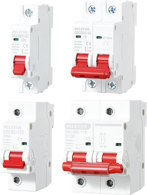 PELEYON Solar-Miniatur-Leitungsschutzschalter MCB 1P/2P DC1000V Photovoltaik-Überlastschutzschalter in Weiß - Bild 1