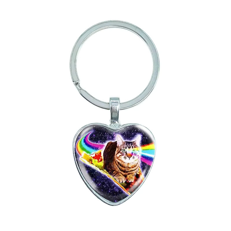 CLWANLUO Schlüsselanhänger, Glas, Bunt, Unisex - Bild 1