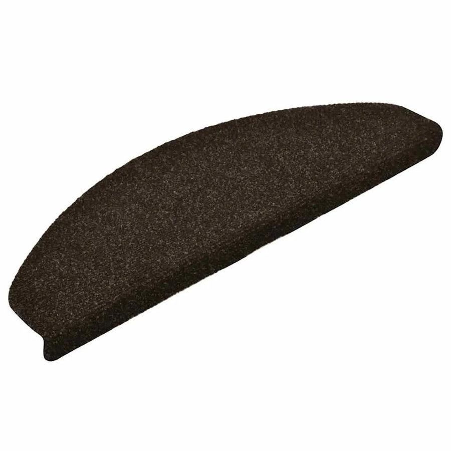 vidaXL Stufenmatten selbstklebend aus Nadelvlies in Dunkelbraun, 30 Stück, Halbrund, B: 65 cm, H: 4 cm, T: 21 cm - Bild 2