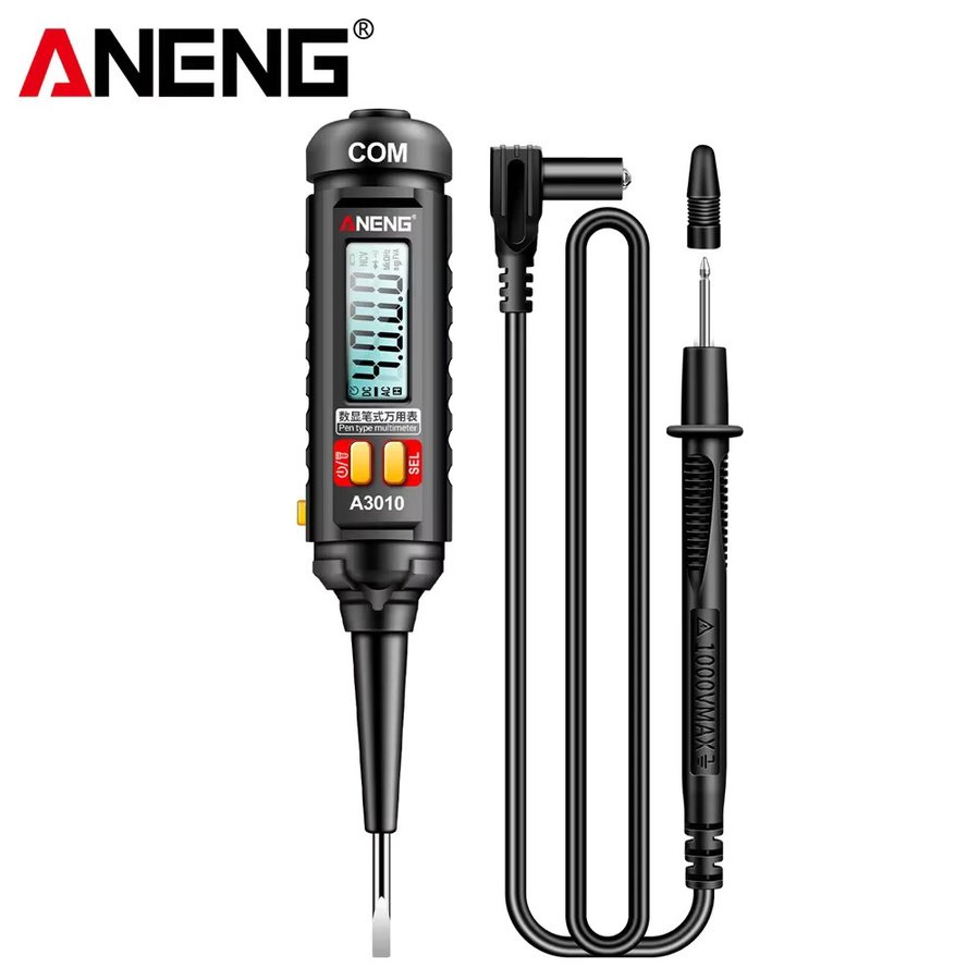 ANENG A3010 Stiftmultimeter in Schwarz mit 4000 Anzeigen, NCV Leitungsbruchpunktfinder und Tester für AC/DC Spannung, Widerstand, Kapazität und Frequenz - Bild 3