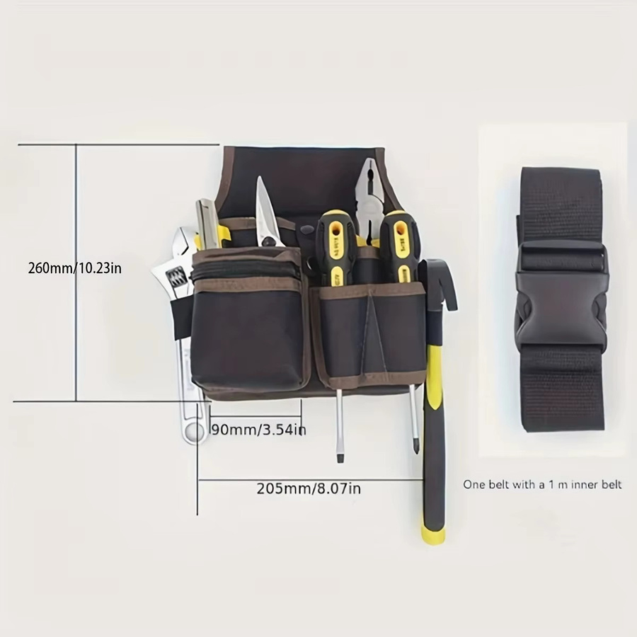 Mehrzweck-Werkzeugtasche für Hardware und Elektriker in Rot und Schwarz, B/H/T: 26,0 x 20,5 cm - Bild 3