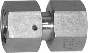 Riegler Einstellbare gerade Verschraubung mit Dichtkegel aus Edelstahl in Silber, Durchmesser: 6 mm - Bild 1