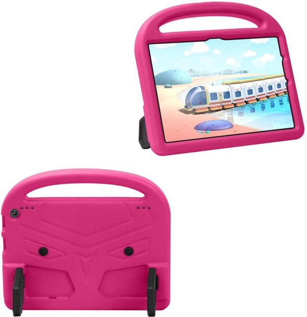 Ubasy Stoßfeste Kindersichere Tablet Hülle mit Griff und Ständer für Amazon Fire HD 10, HD 10 Plus, Max 11 sowie 7., 9., 11. und 13. Generation aus EVA Schaum in Pink - Bild 1