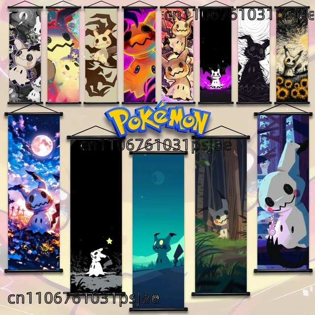 TAKARA TOMY Pokémon Mimikyu-Scroll-Dekor, Weltraum, Fantasy - Bild 1