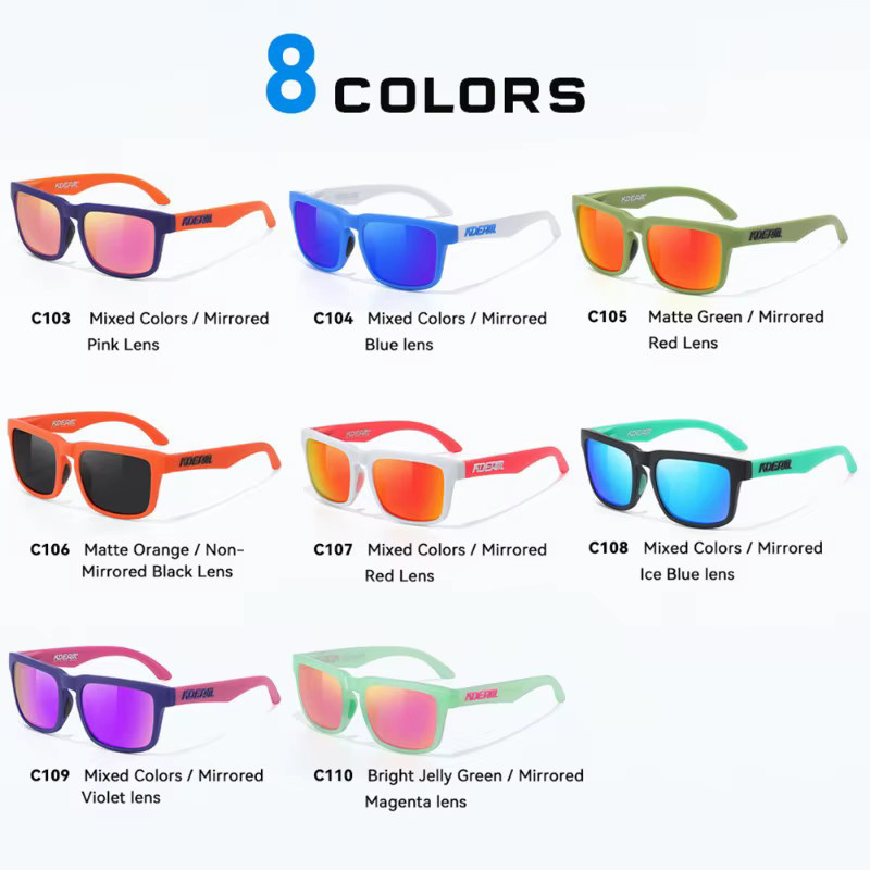KDEAM Sonnenbrille, quadratisch, Vollrand, Kunststoff, Unisex, polarisiert - Bild 2