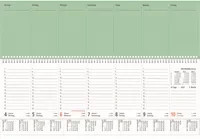 ZETTLER Querkalender PERFO XL 2027 Wochenkalender in Grün, Schwarz und Rot - Bild 1