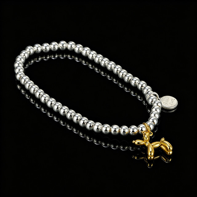 Armband Ballonhund, 925 Silber, Perle, Damen - Bild 1