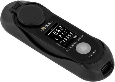 PCE Instruments Digitales Refraktometer PCE-DRF 8 in Schwarz aus Edelstahl mit Temperaturkompensation und IP65 Schutzart - Bild 1